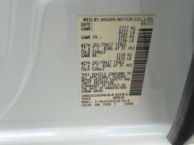 2023 Nissan Frontier PRO-4X