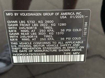 2025 Volkswagen Atlas 2.0T SE