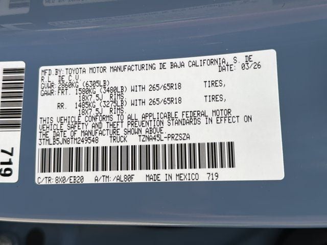 2026 Toyota Tacoma Limited