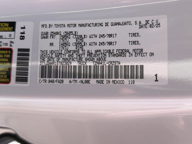 2025 Toyota Tacoma SR