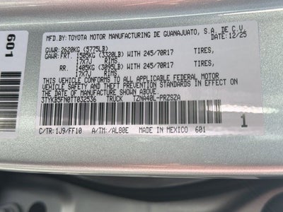 2026 Toyota Tacoma SR5