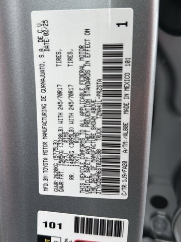 2025 Toyota Tacoma SR
