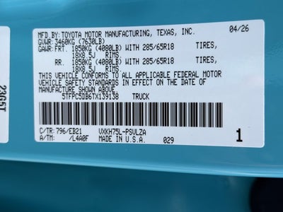 2026 Toyota Tundra Hybrid TRD Pro