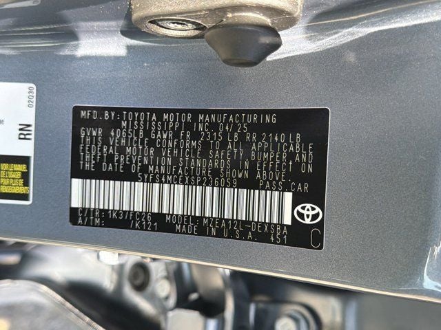 2025 Toyota Corolla SE