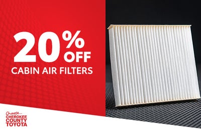 20% off Cabin Air Filters